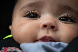 Portrait en gros plan d'un bébé