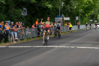 Arrivée course cycliste